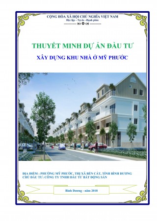 Dự án đầu tư khu dân cư đô thị mới khu nhà ở Mỹ Phước