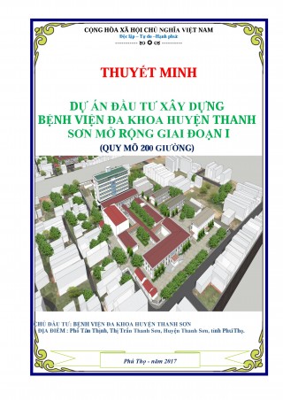 Dự án đầu tư Bệnh viện đa khoa huyện Thanh Sơn mở rộng giai đoạn I