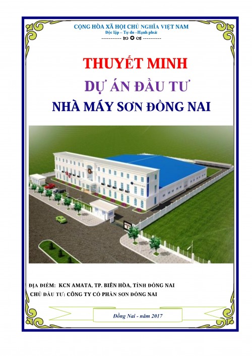 Dự án đầu tư di dời nhà máy Sơn Đồng Nai