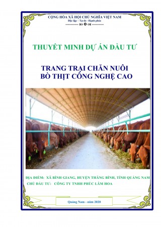 Dự án đầu tư trang trại chăn nuôi bò thịt